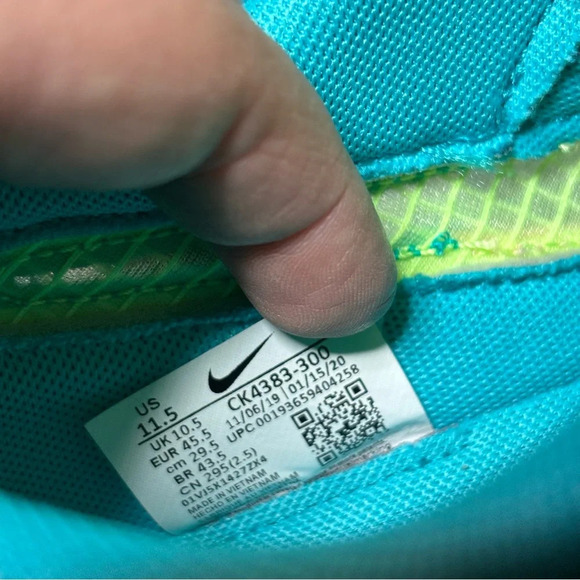 NIKE AIR FORCE 1 '07 LV8 ORACLE AQUA GHOST GREEN MEN’S SIZE 11.5 CK4383-300 - Picture 9 of 9